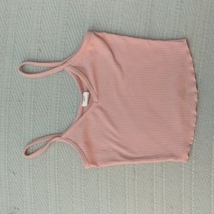 Destined Pink Ribbed Crop Top Tank